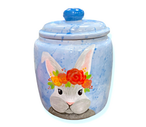 Mission Viejo Watercolor Bunny Jar
