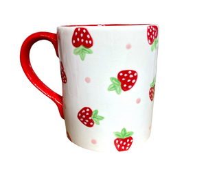Mission Viejo Strawberry Dot Mug