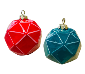 Mission Viejo Jewel Toned Faceted Ornament